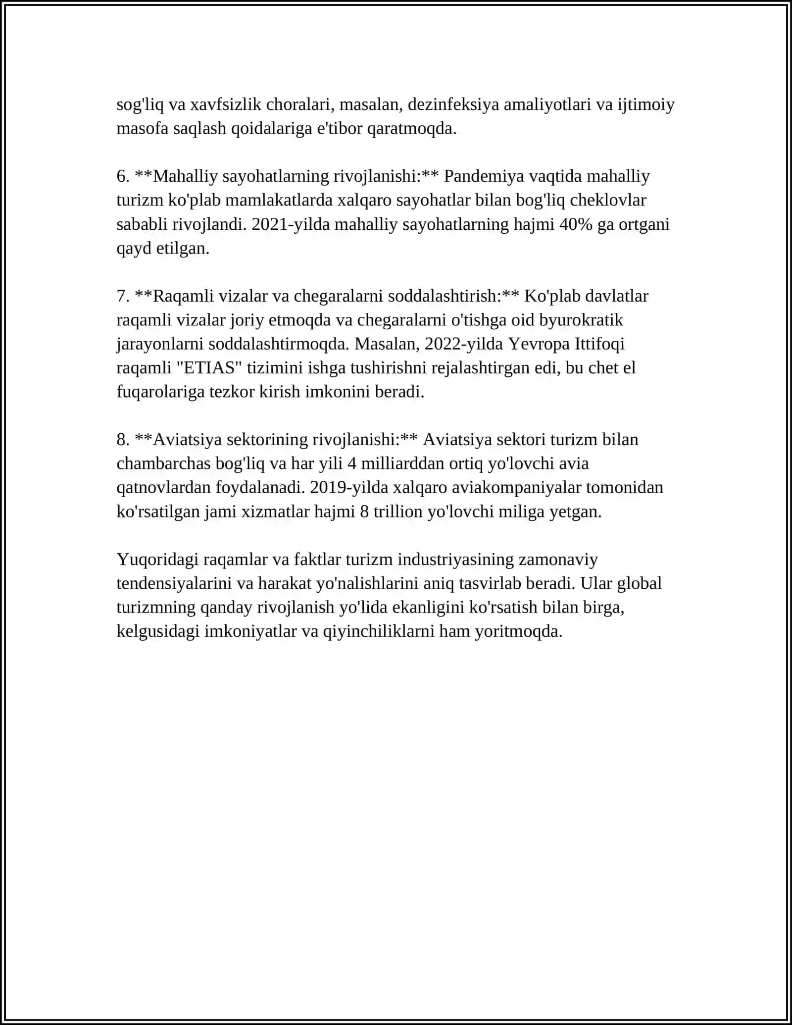 TURIZIMNI RIVOJLANTIRISH FANINING MAQSAD VA VAZIFALARI 4