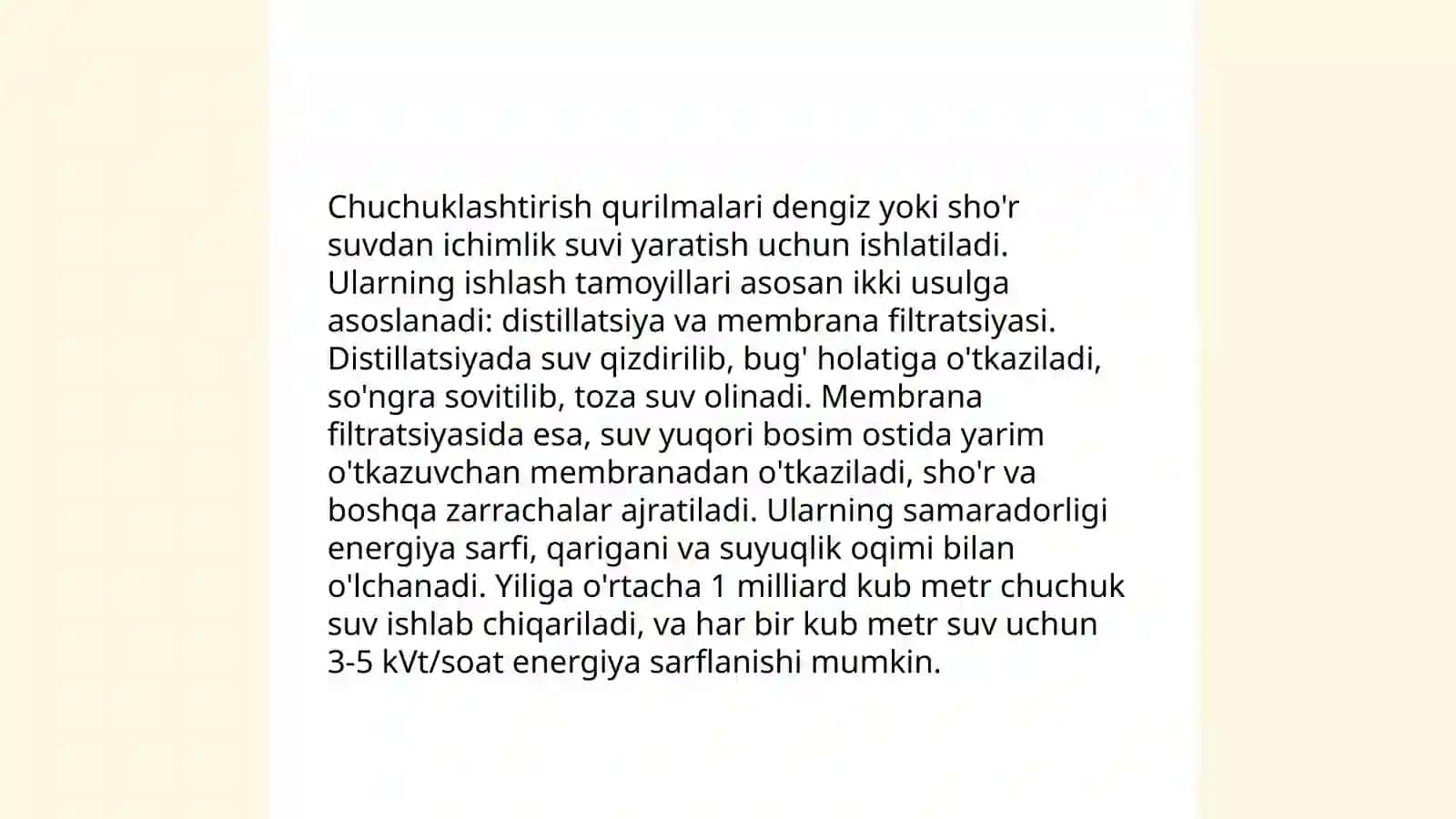 Ichimlik suvini tozalashda chuchuklashtirish qurilmalari 4