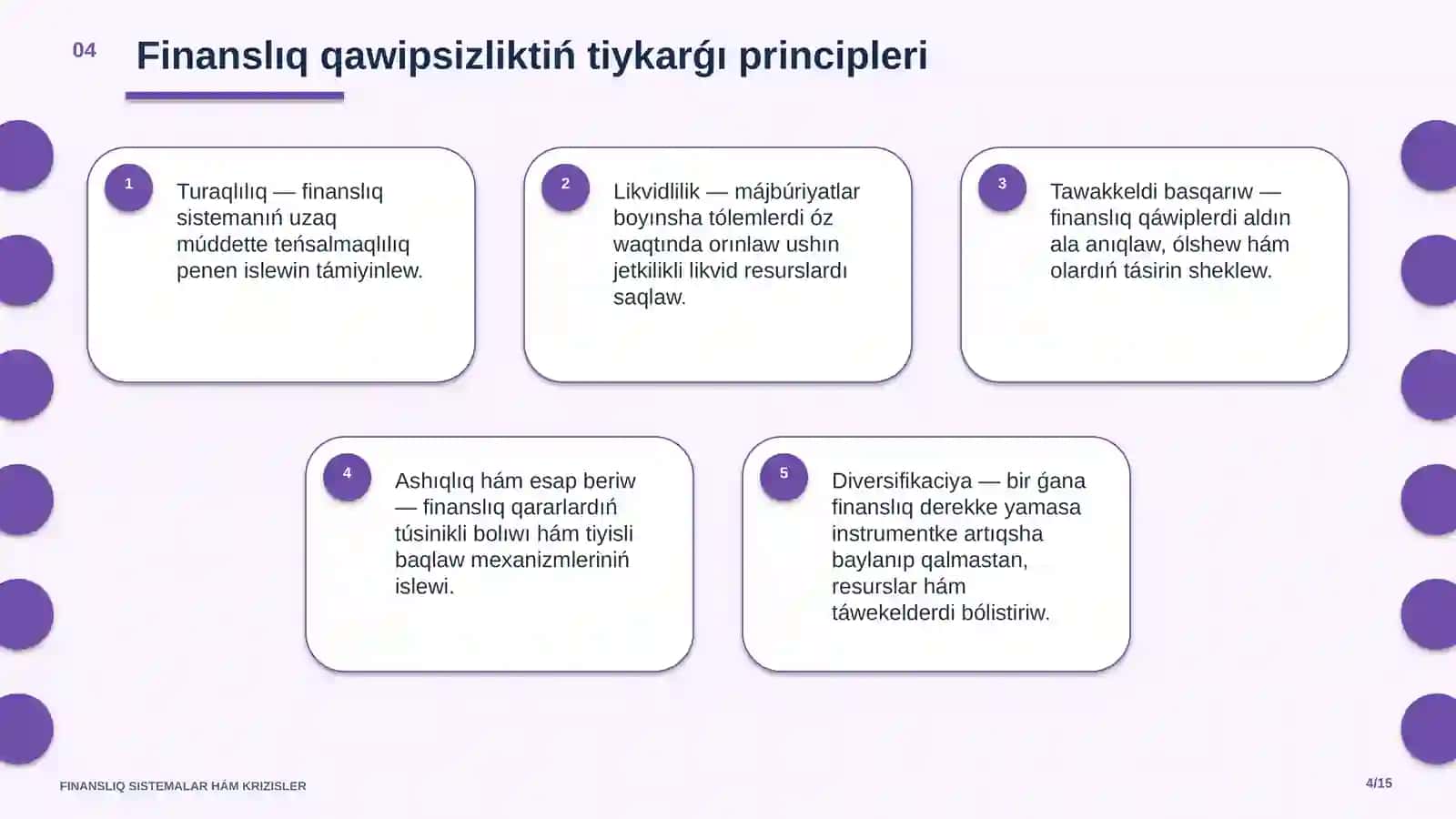 FINANSLIQ SISTEMALAR HÁM KRIZISLER 4