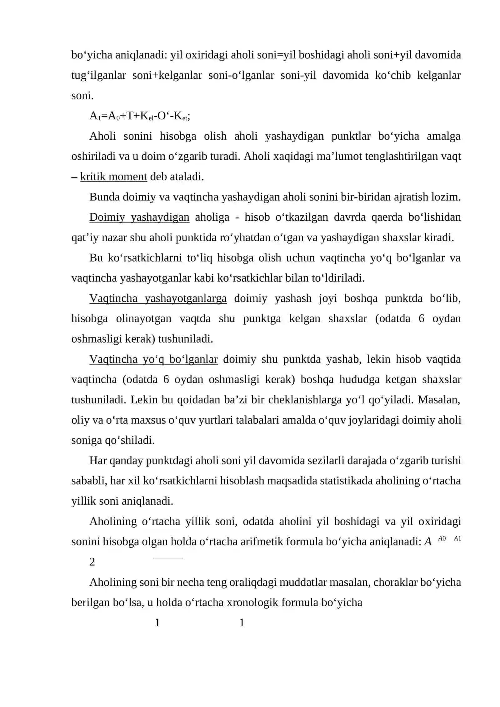 Aholi statistikasi 4