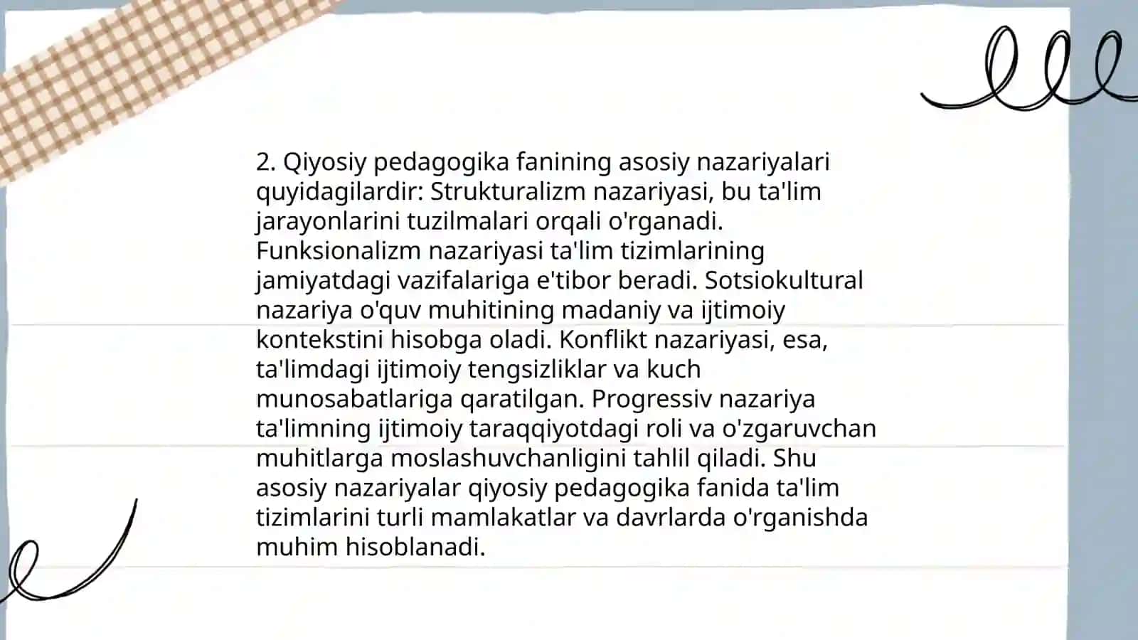 Ajiniyoz nomidagi NDPI Maktabgacha taʼlim yoʻnalishi 3-G guruh talabasi Mambetova Komilaning Maktabgacha taʼlimda qiyosiy pedagogika fanidan tayyorlagan slayd 4