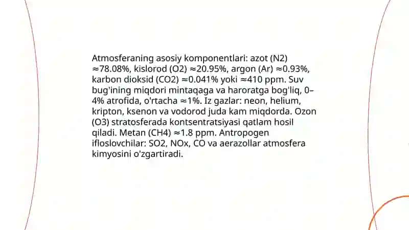 Atmosfera. Biosfera 4