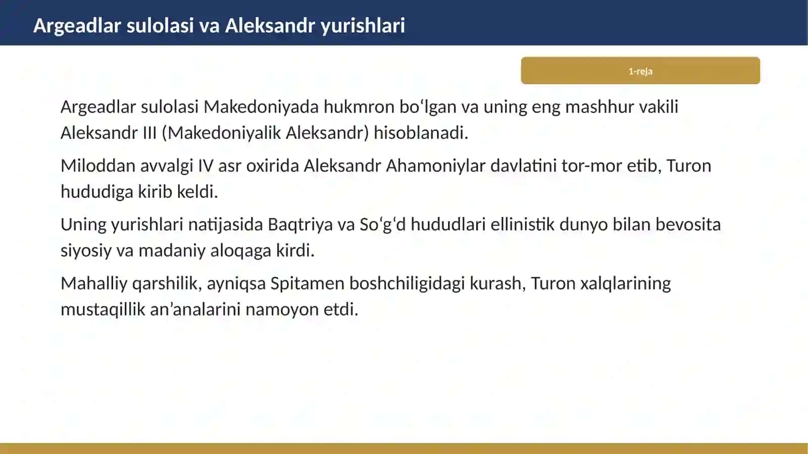 QADIMGI VA ILK O‘RTA ASRLAR DAVRLARI SULOLALARI 4