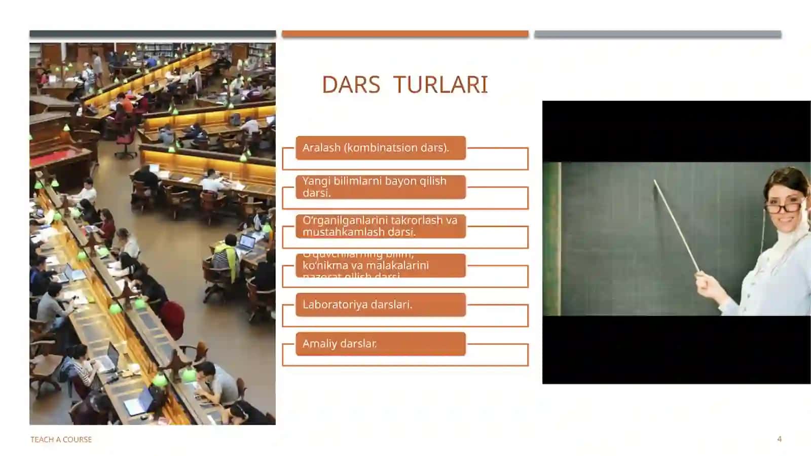 Dars turlari va ularning tuzilishi 4