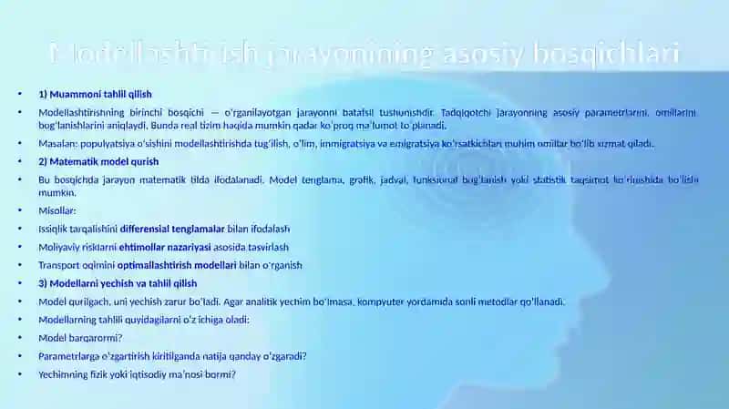 Amaliy matematikasining asosiy tamoyillari 4