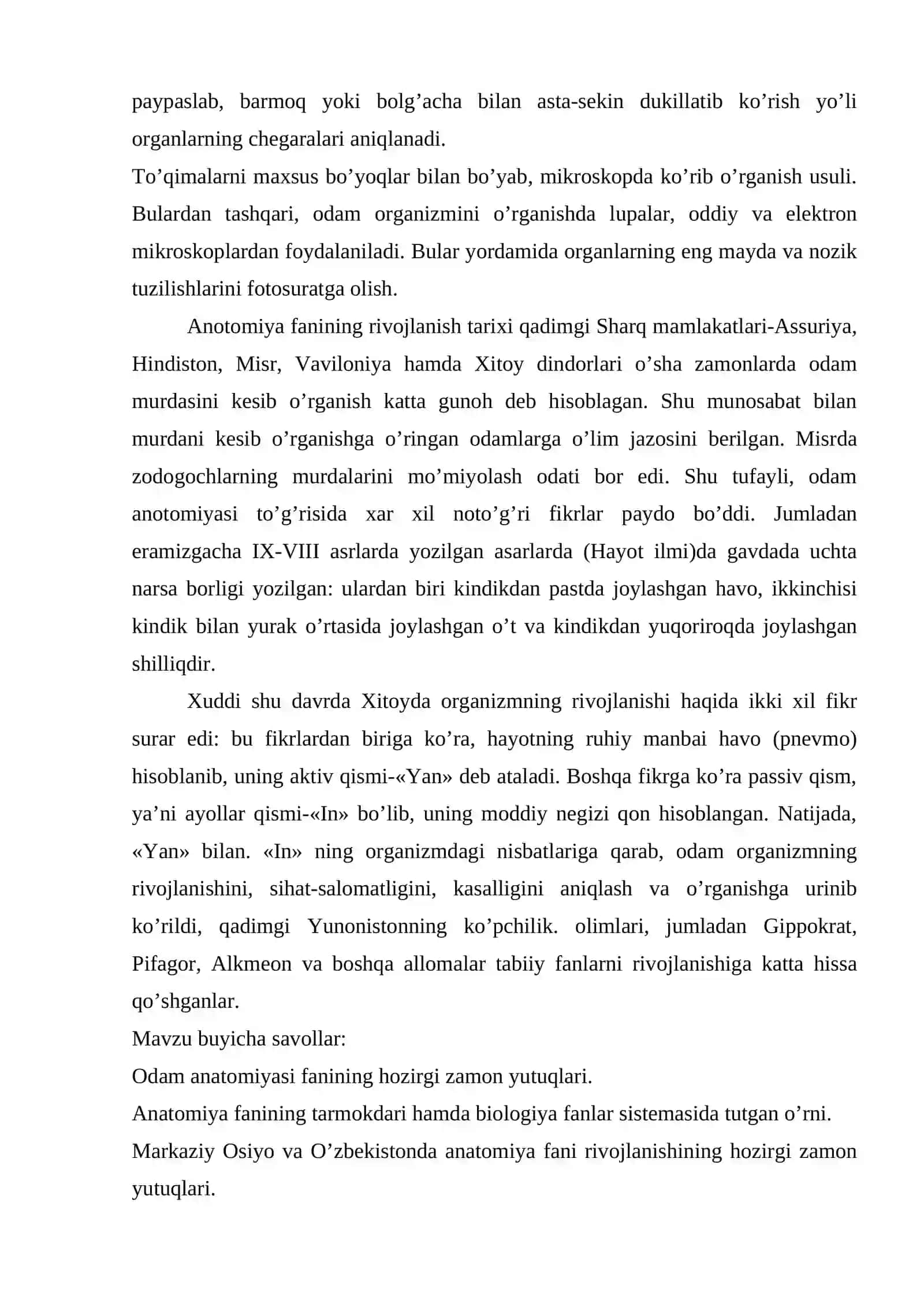 Odamlar anatomiyasi fanining asosiy omillari 4