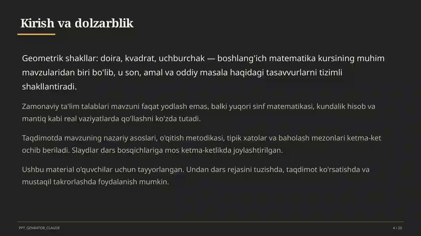 Geometrik shakllar: doira, kvadrat, uchburchak (1-sinf) 4