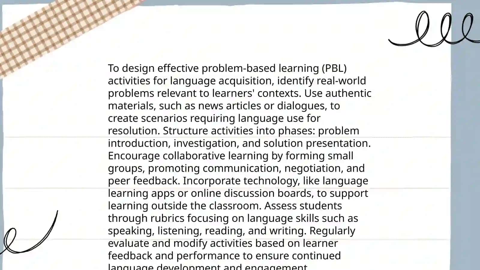 Project and problem-based approaches to English language teaching and assessment 4