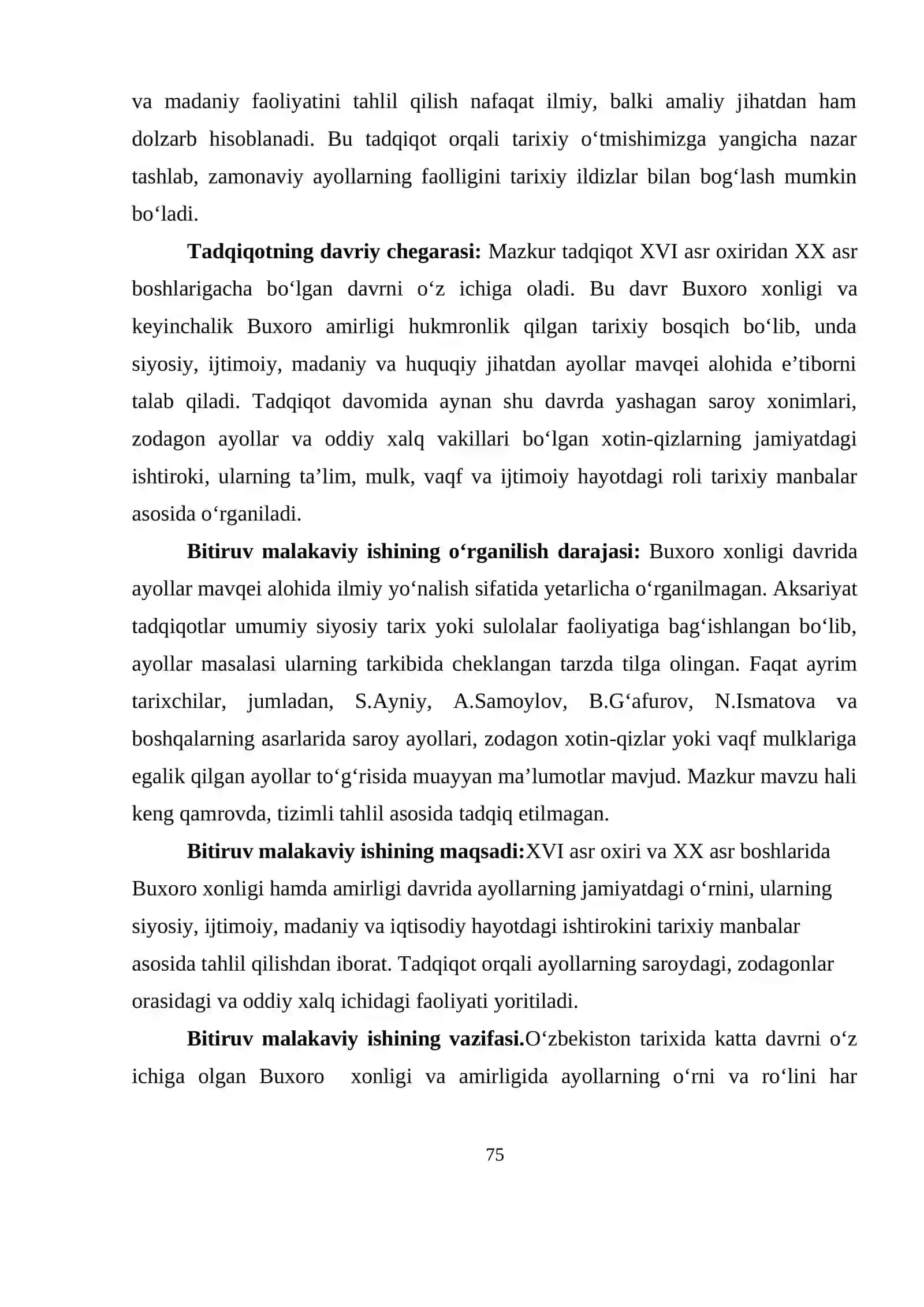 BUXORO XONLIGIDA AYOLLARNING TUTGAN OʻRNI 4