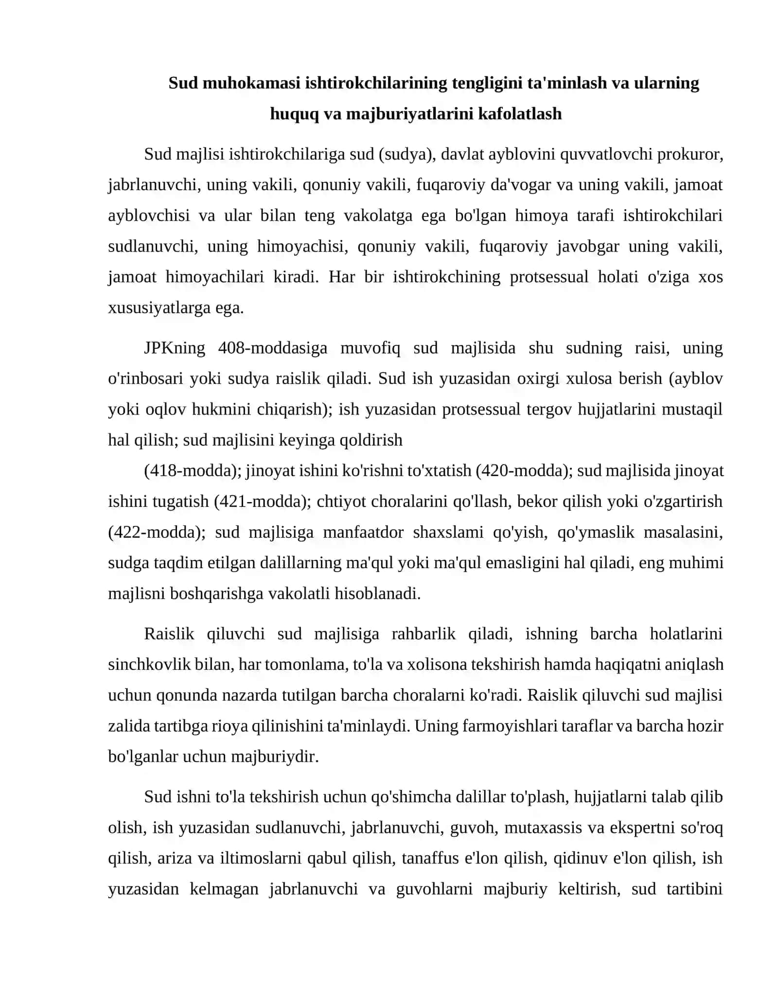 Sud muhokamasining asosiy tamoyillari 4