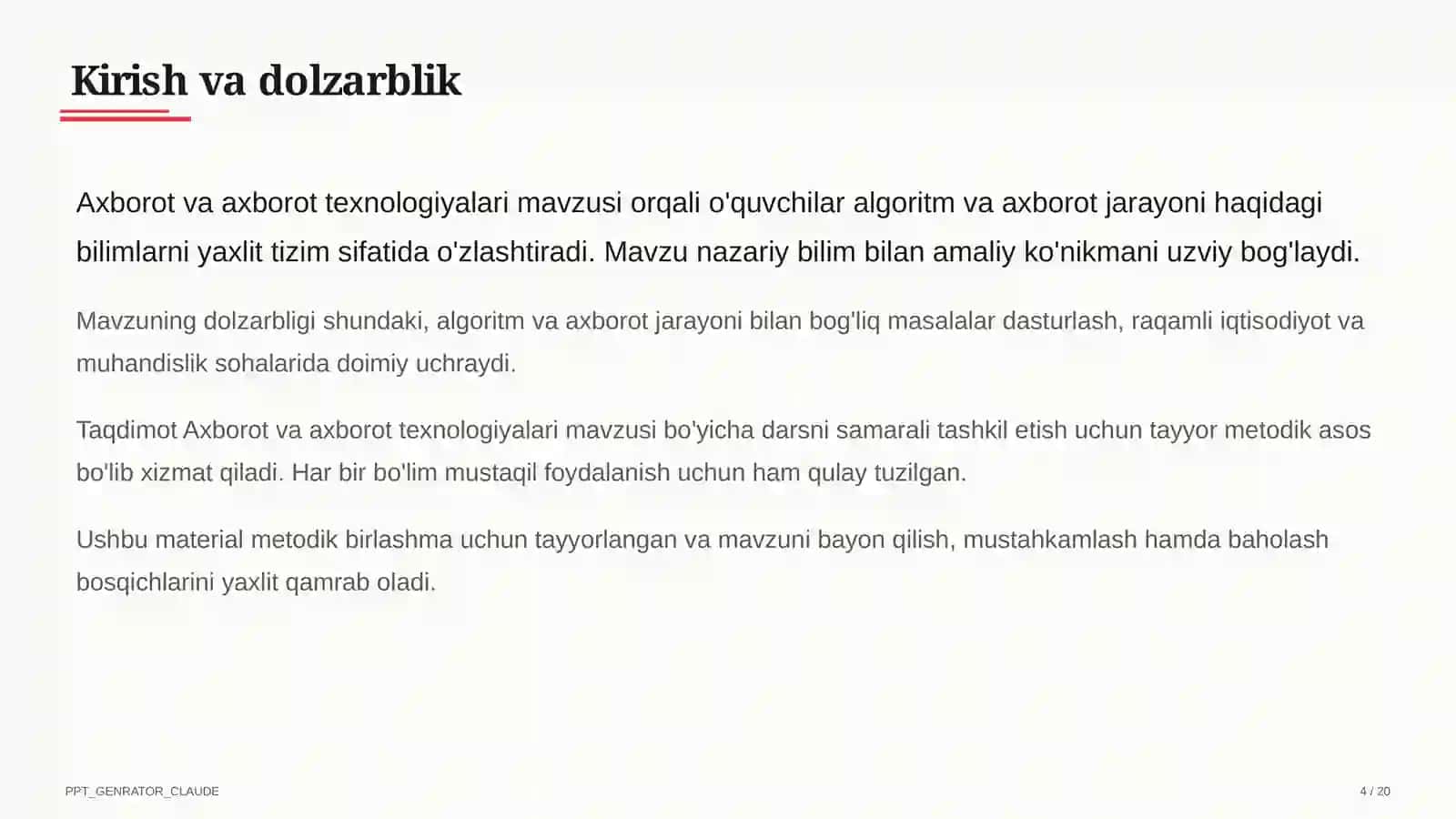 Axborot va axborot texnologiyalari (5-sinf) 4