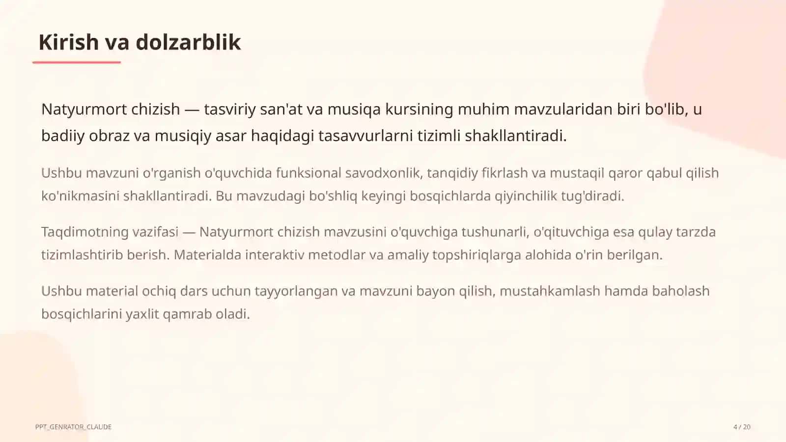 Natyurmort chizish (2-sinf) 4