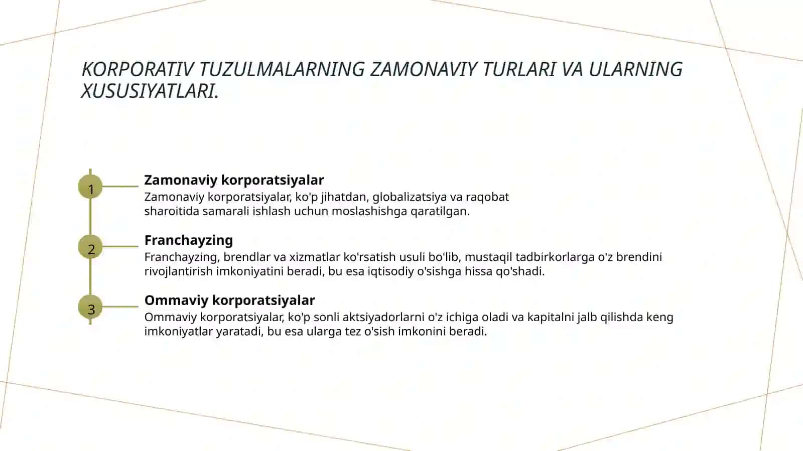Korporativ tuzulmalar va ularni integratsiyalashgan shakillari 4