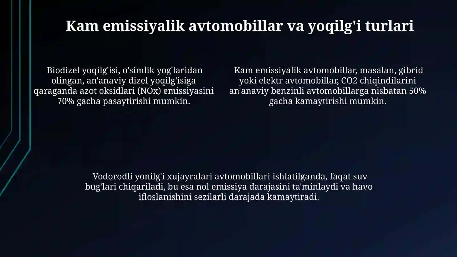 Avtomobil transporti va atrof muhit muxofazasi 4