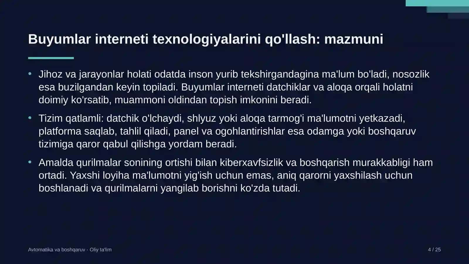 Chorvachilik xo'jaliklarida buyumlar interneti texnologiyalarini qo'llash 4