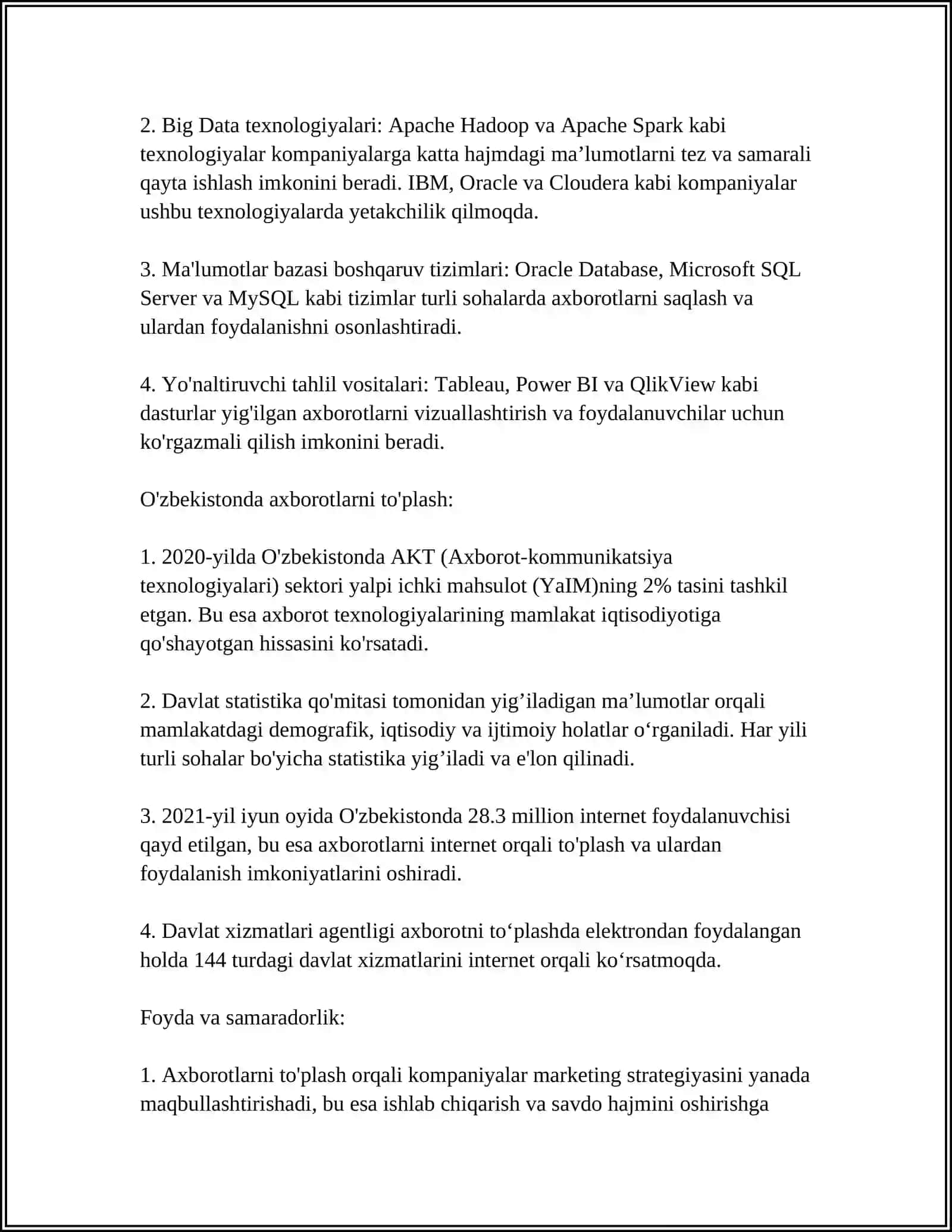 AXBOROTLARNI OSHKORA QILISHNING ASOSIY BOSQICHLARI 4