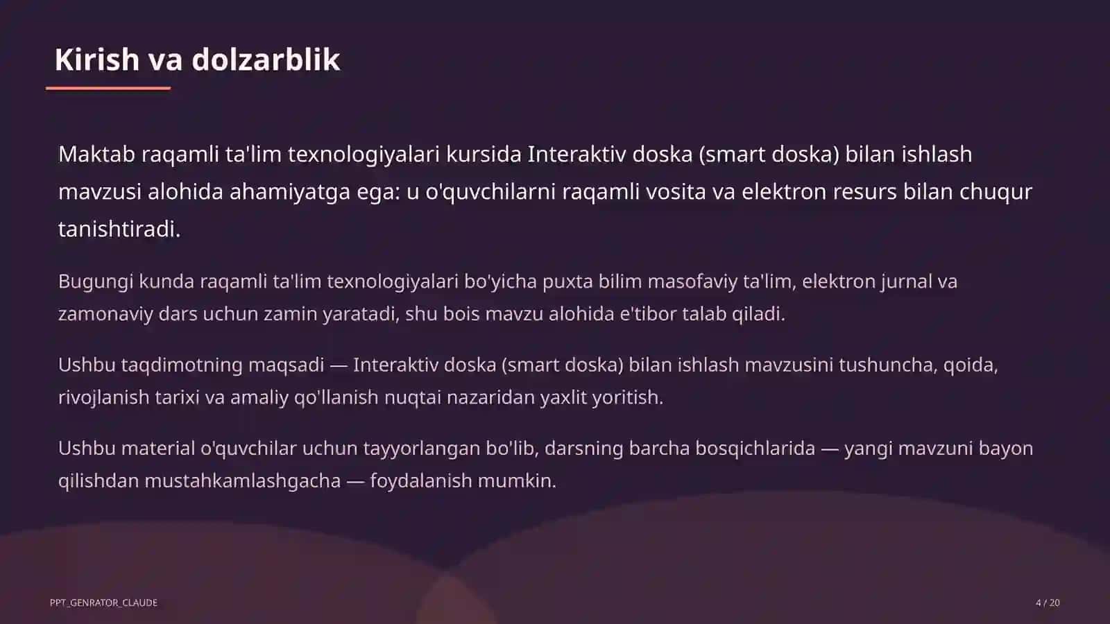 Interaktiv doska (smart doska) bilan ishlash 4