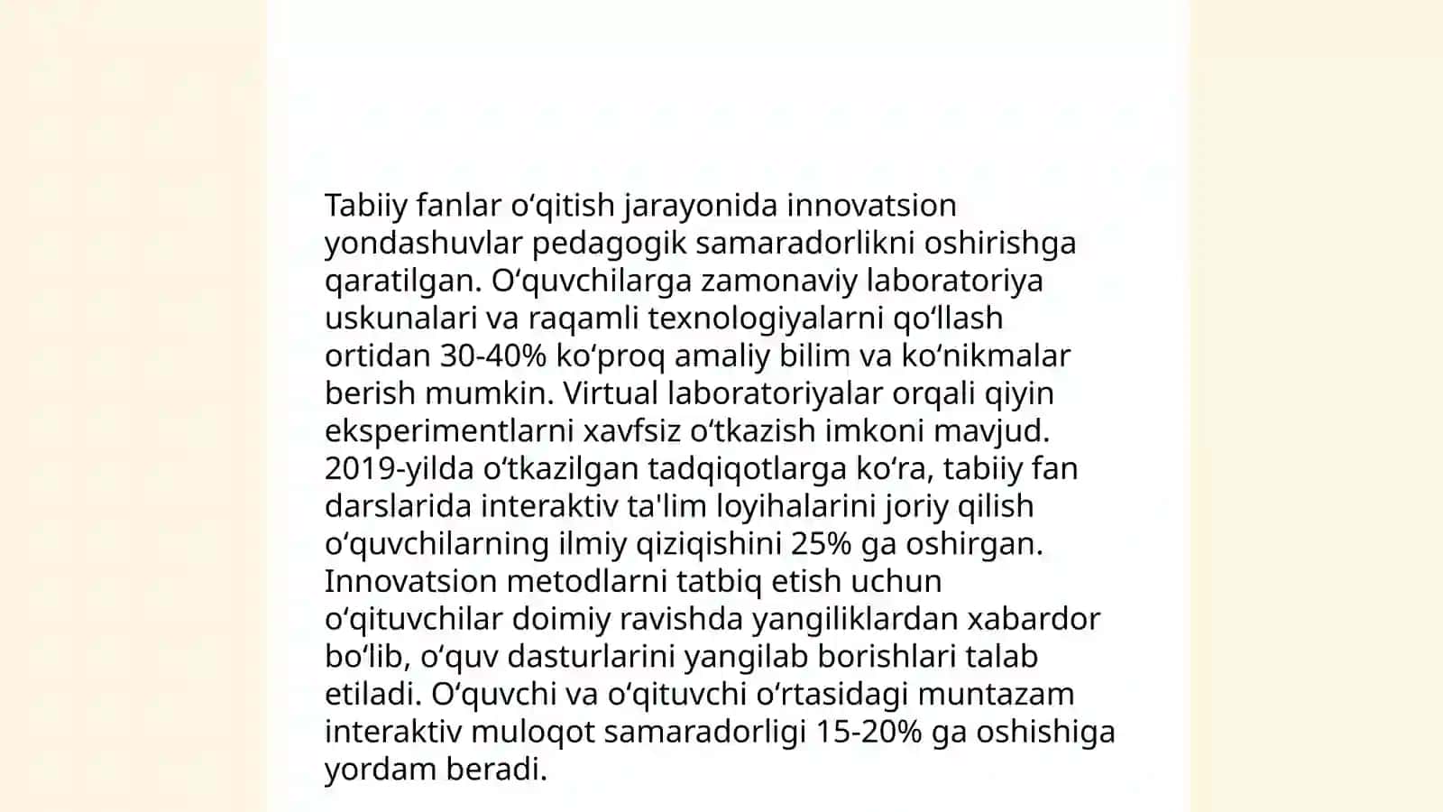 Boshlangʻich taʼlim tabiiy fanlar fanidan oʻqitishning didaktik tamoyillarini oʻrganish va tahlil qilish 4