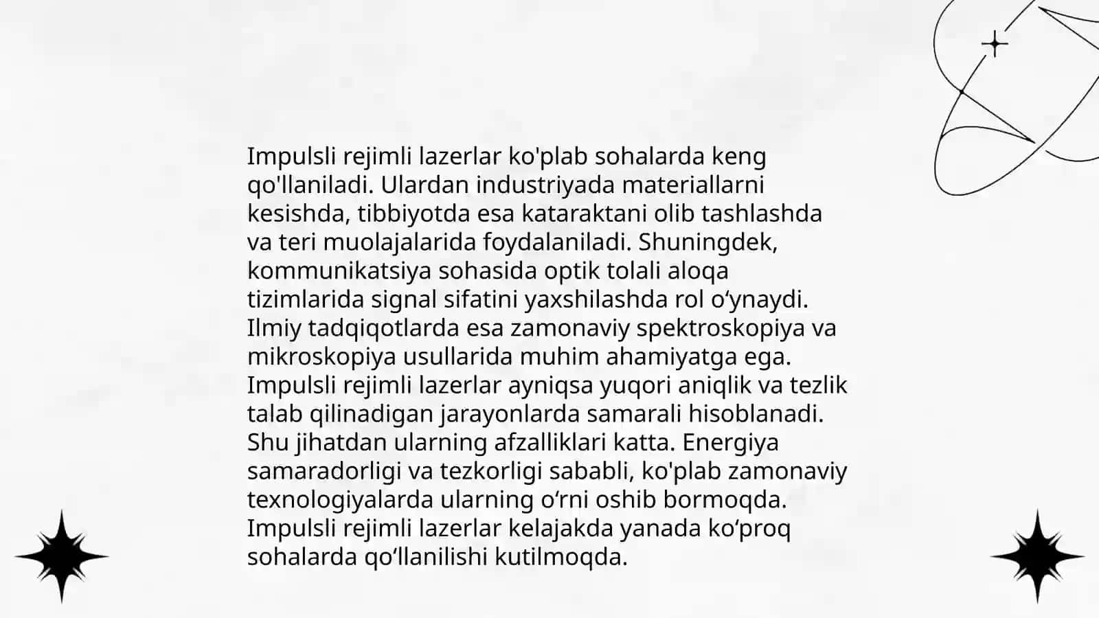 Uzliksiz va Impulsli Rejimli Lazerlar 4