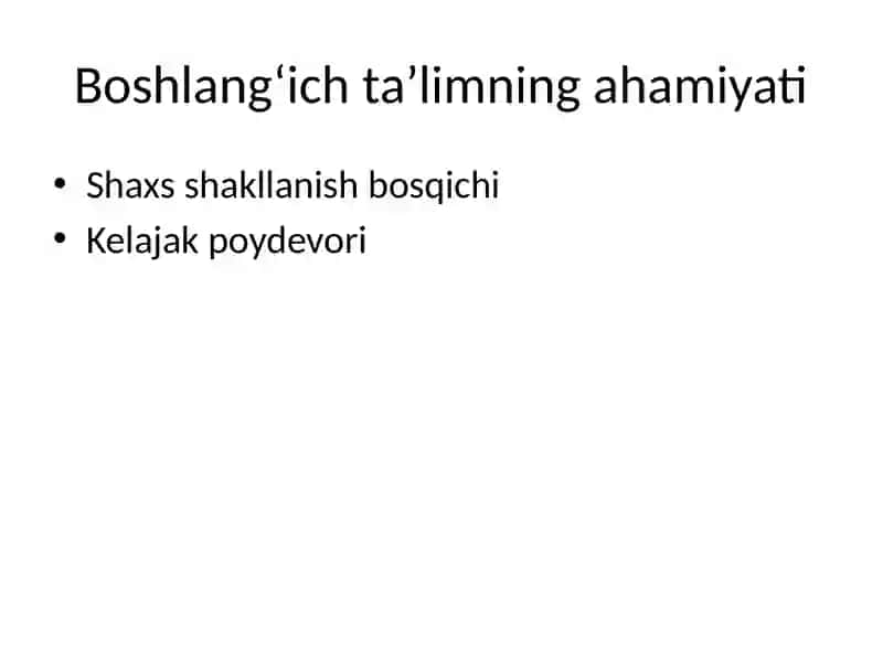 Boshlang‘ich Ta’lim 4