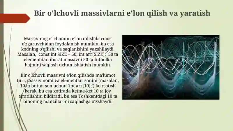 Ikki O'lchovli Massivlar 4