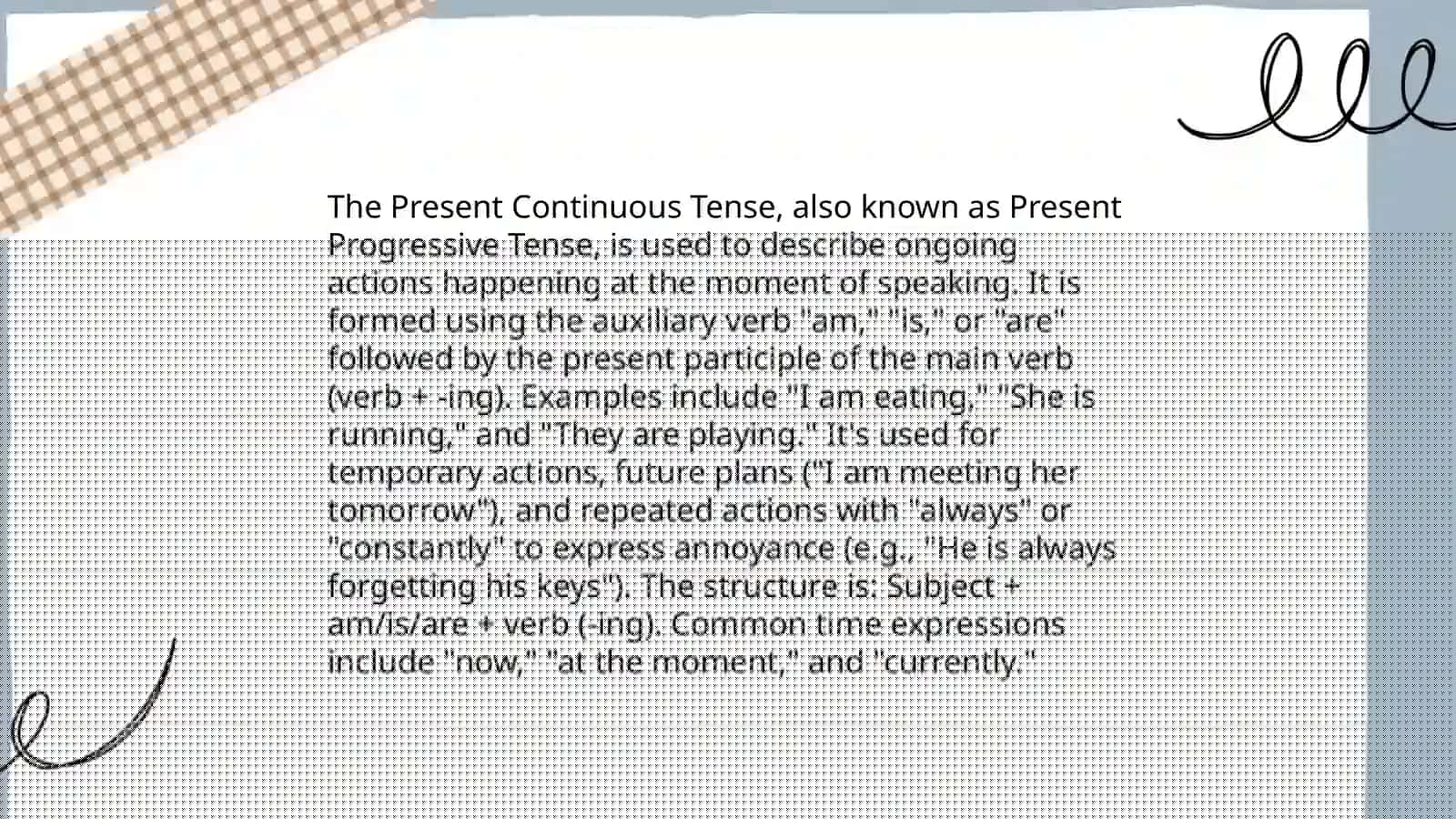 Present tenses 4