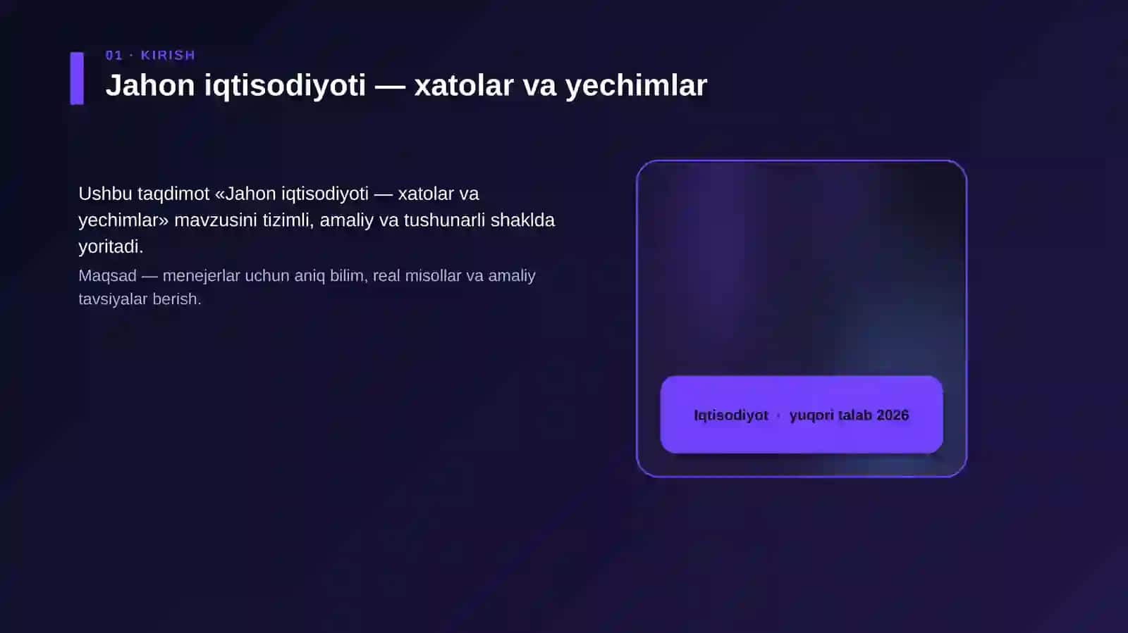 Jahon iqtisodiyoti — xatolar va yechimlar 4