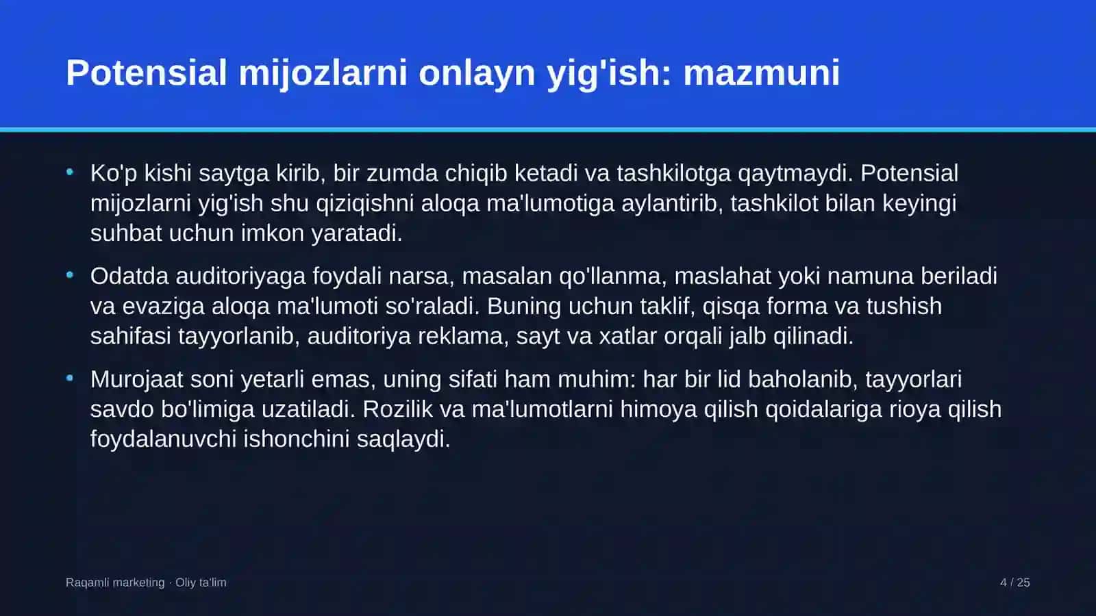 yaylov chorvachiligida potensial mijozlarni onlayn yig'ish 5723 4