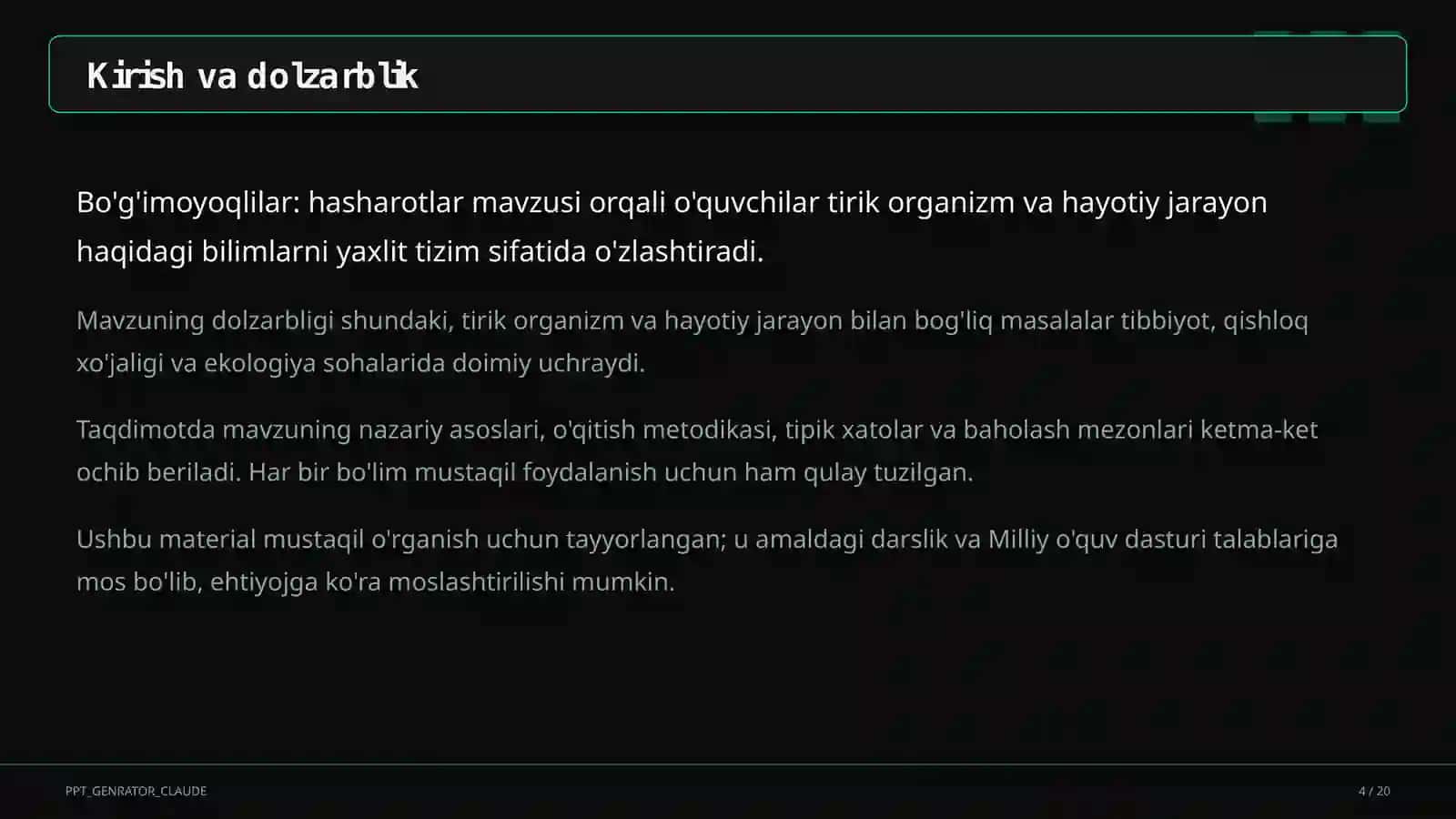 Bo'g'imoyoqlilar: hasharotlar (7-sinf) 4