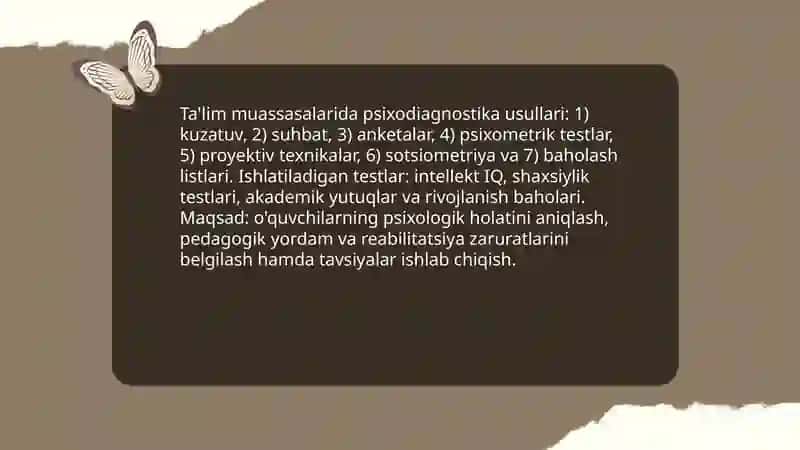 Ta'lim muassasalarida Psixologik xizmatlar 4