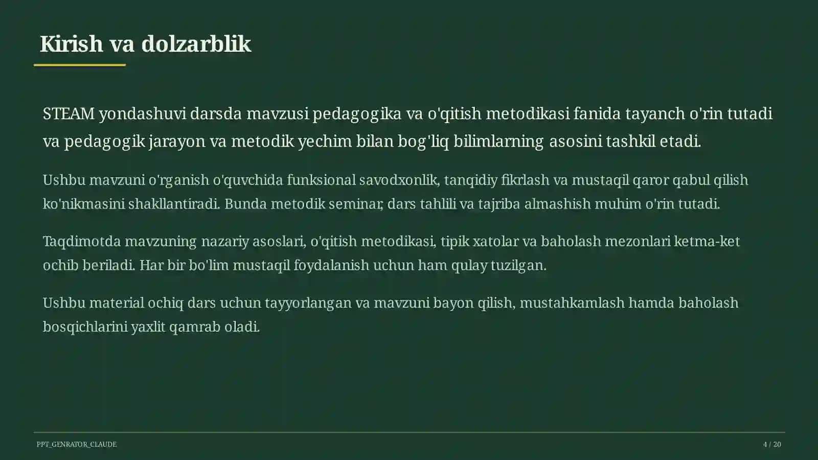 STEAM yondashuvi darsda 4