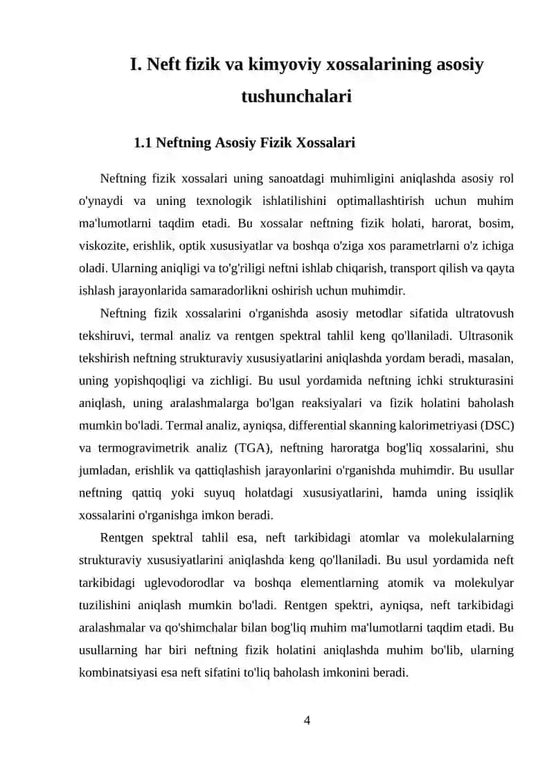 Neftning tarkibi va uning fizik hamda kimyoviy xossalarini aniqlash usullari 4
