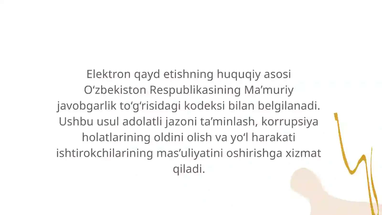 Ma'muriy huquqbuzarlik elektron etganlik uchun boshqaruviy jazo belgilash. YHX auditi. 4