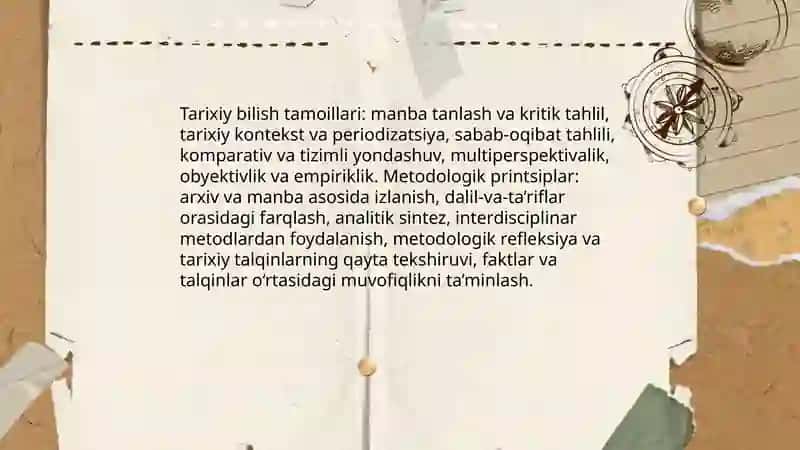 Tarixiy bilish tamoilari 4