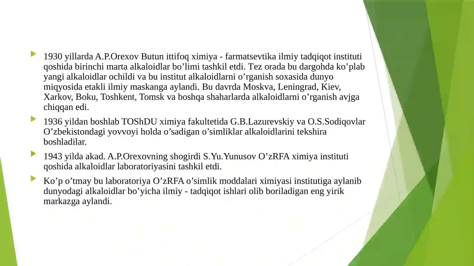 Tarkibida steroid alkaloid va glikoalkaloidlar bo'lgan dorivor o'simliklar 4