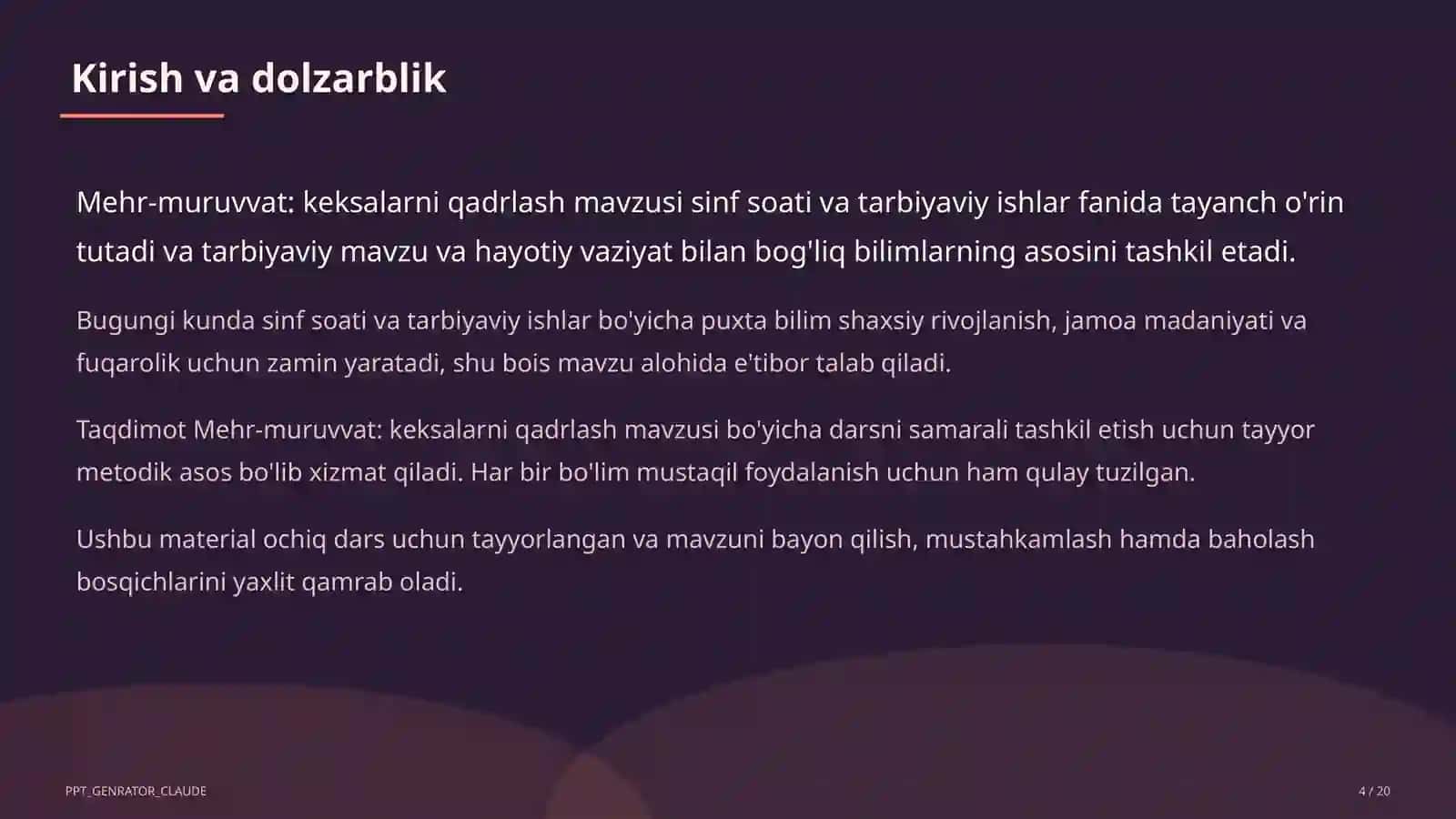 Mehr-muruvvat: keksalarni qadrlash 4