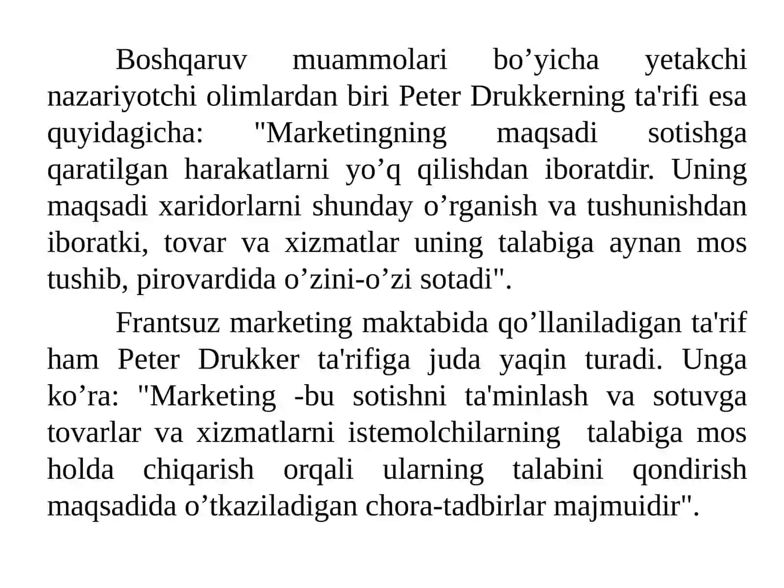 MARKETINGNING MOHIYATI, MAQSADI VA VAZIFALARI 4