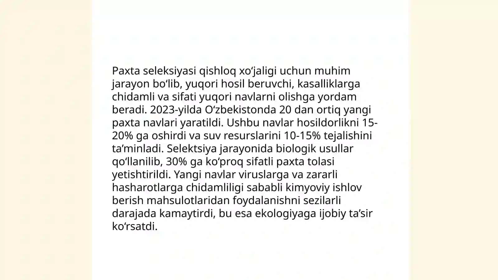 Paxta yetishtirish texnologiyalari 4