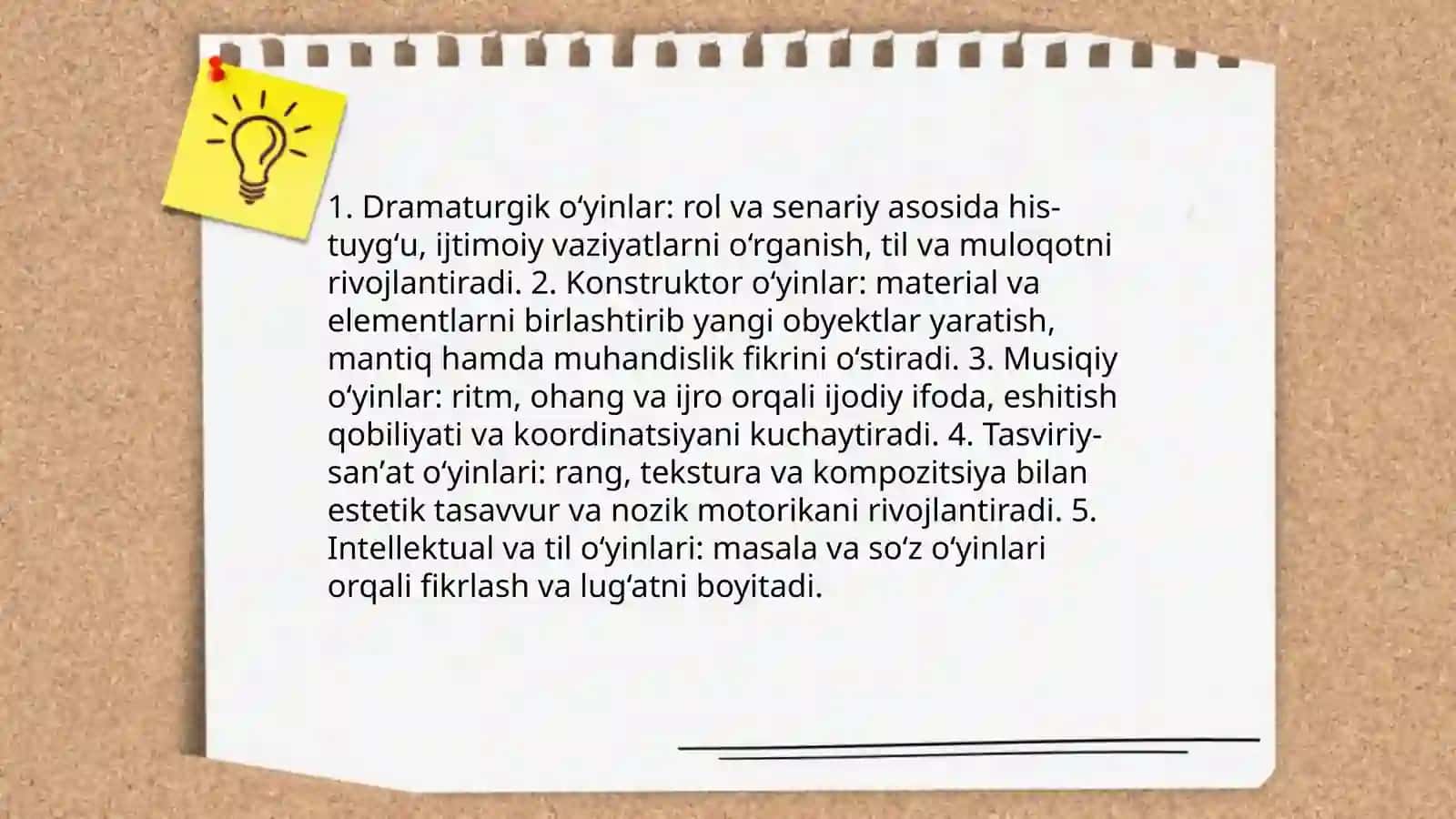 Ijodiy oʻyinlar va uning mazmuni 4