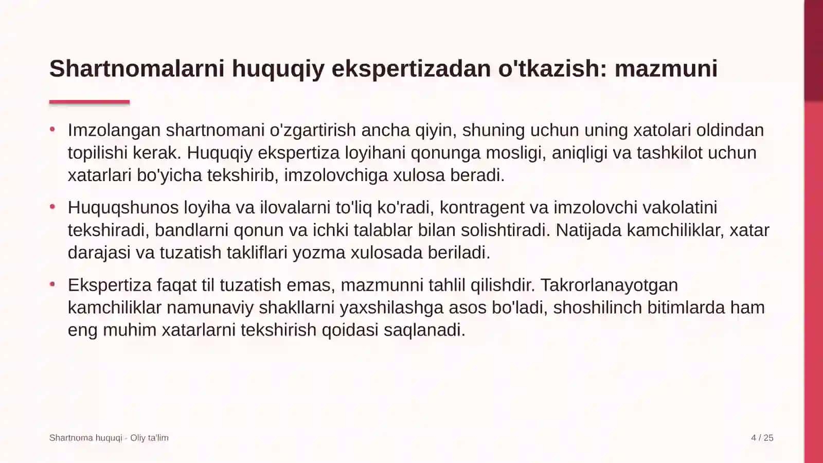 radioeshittirishda shartnomalarni huquqiy ekspertizadan o'tkazish 2834 4