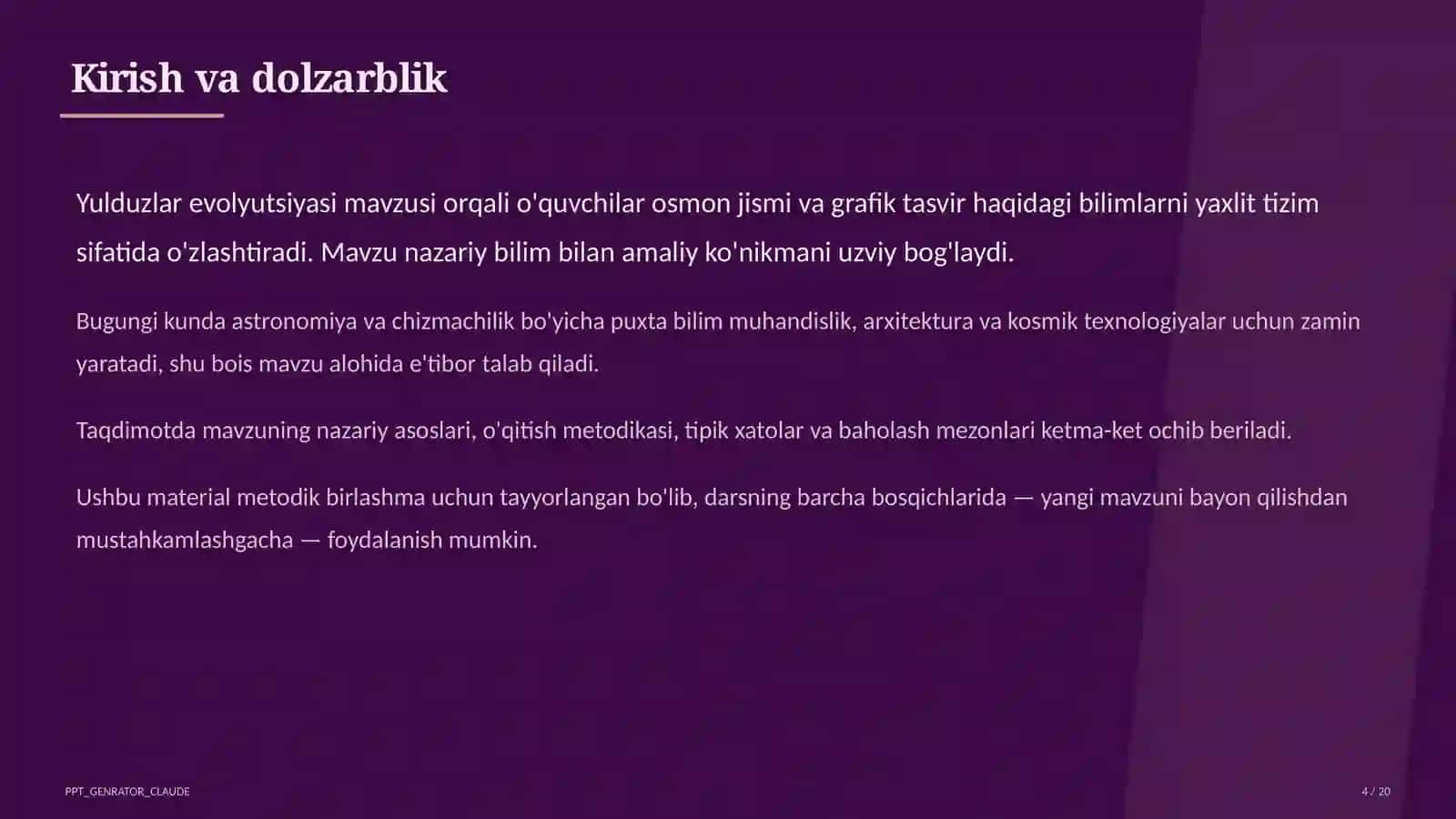 Yulduzlar evolyutsiyasi (11-sinf) 4