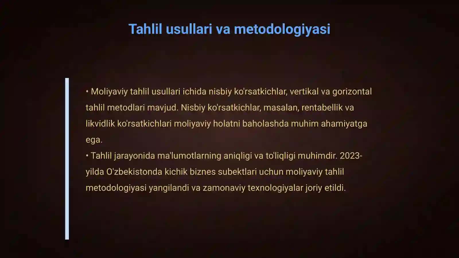 Kichikbiznes va tadbirkorlik subektlarining moliyaviy faoliyatitahlili 4