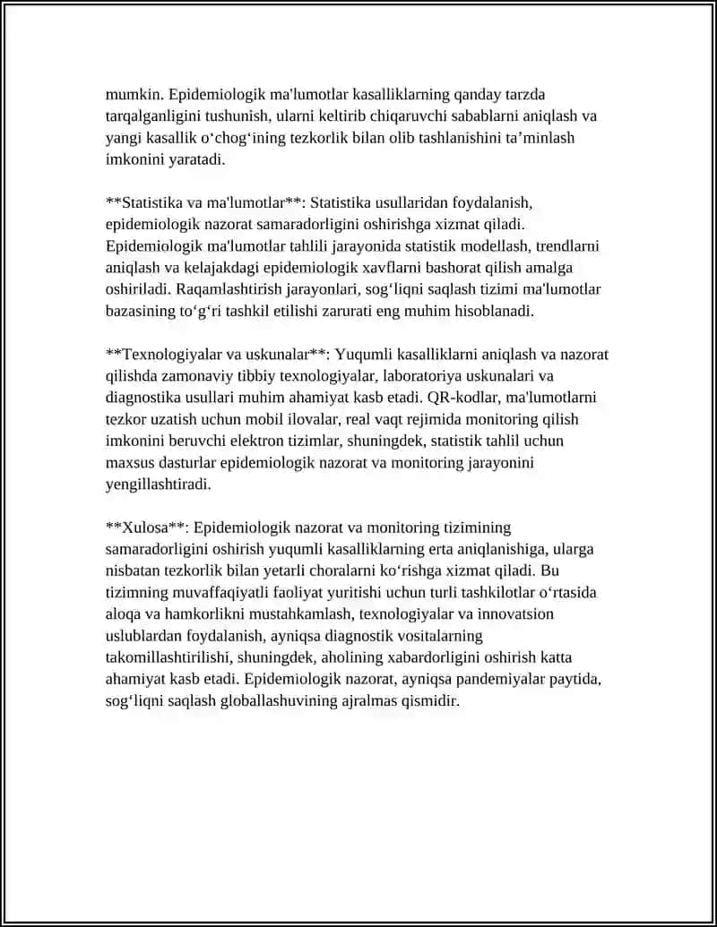 Epidemiologik nazorat va monitoring 4