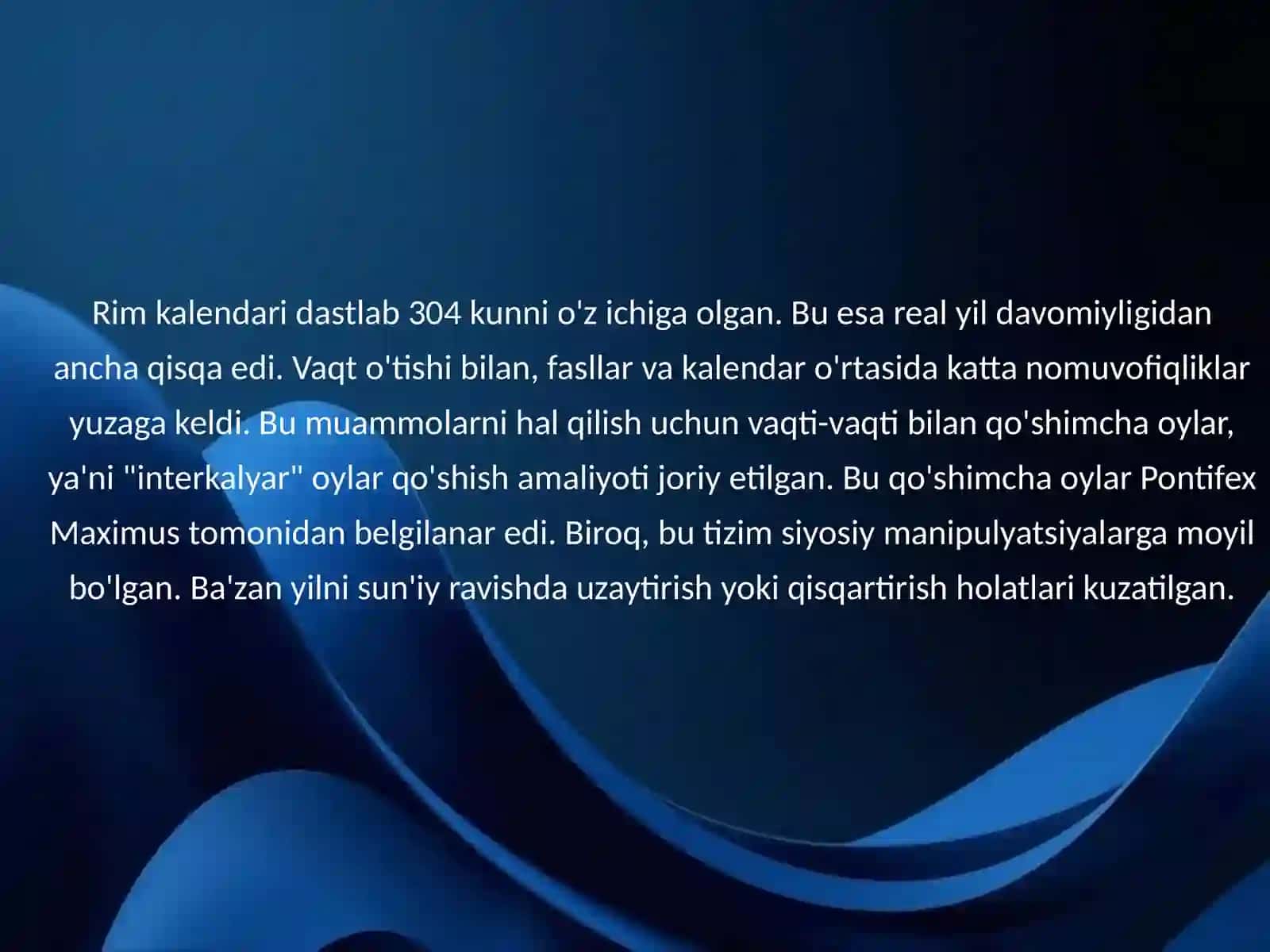 Rim kalendarining kelib chiqish tarixi 4