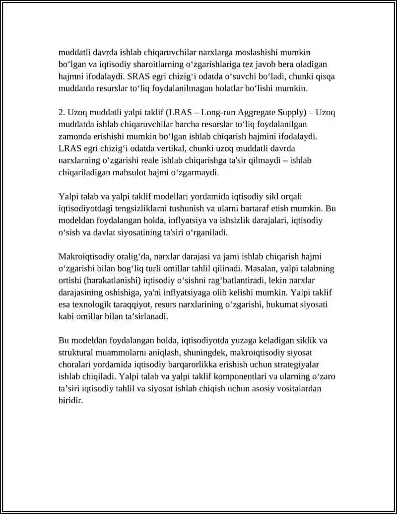 YALPI TALAB -YALPI TAKLIF MODELI 4