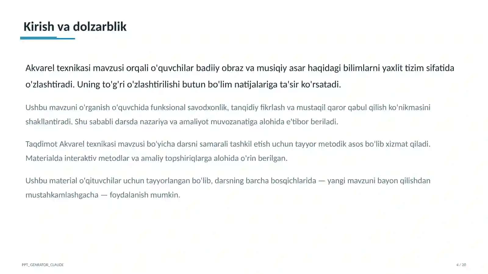 Akvarel texnikasi (5-sinf) 4