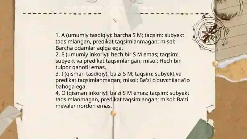 Qatiy hukmlardan xulosa chiqarish 4