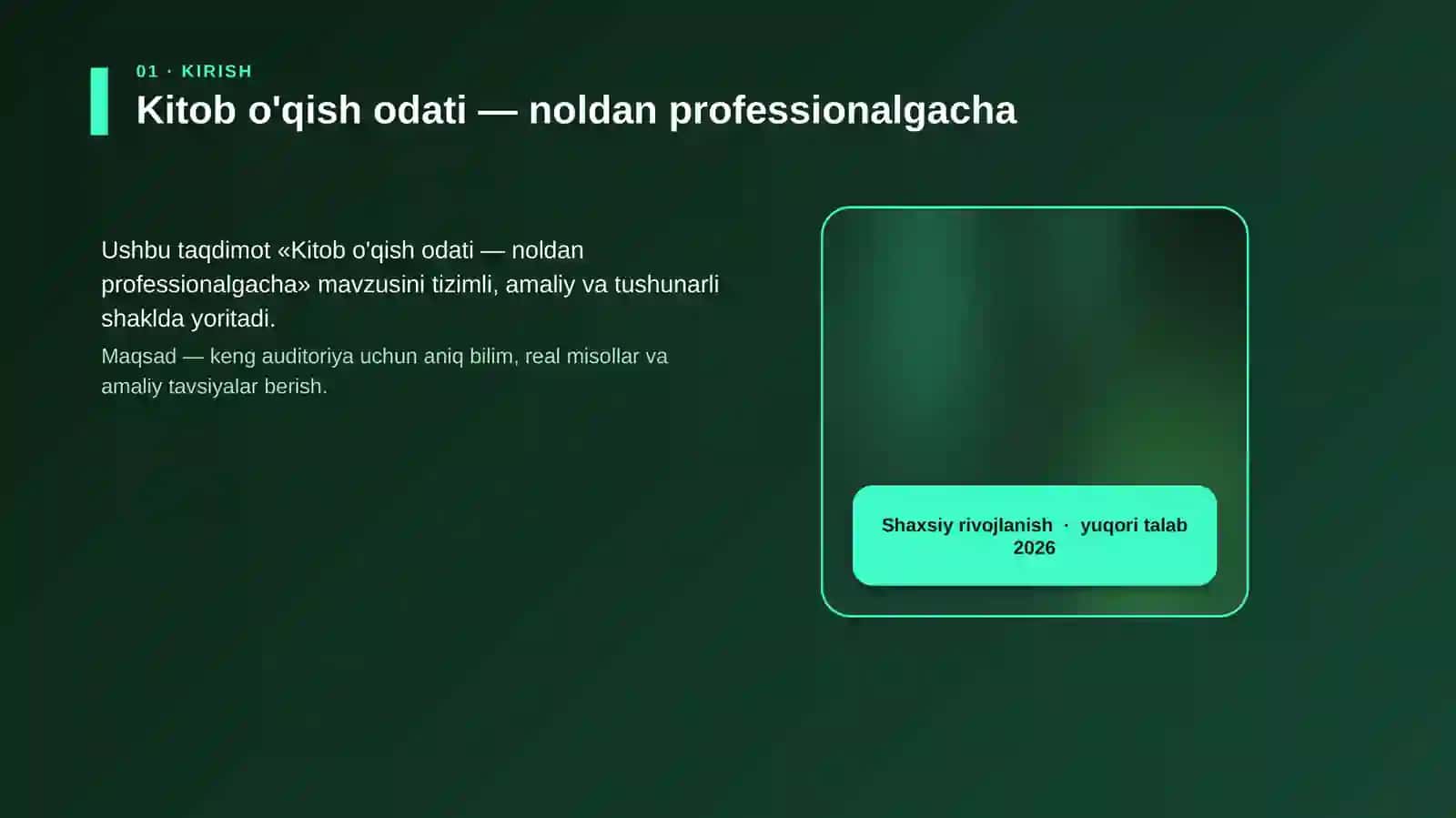 SHAXSIY RIVOJLANISH 4