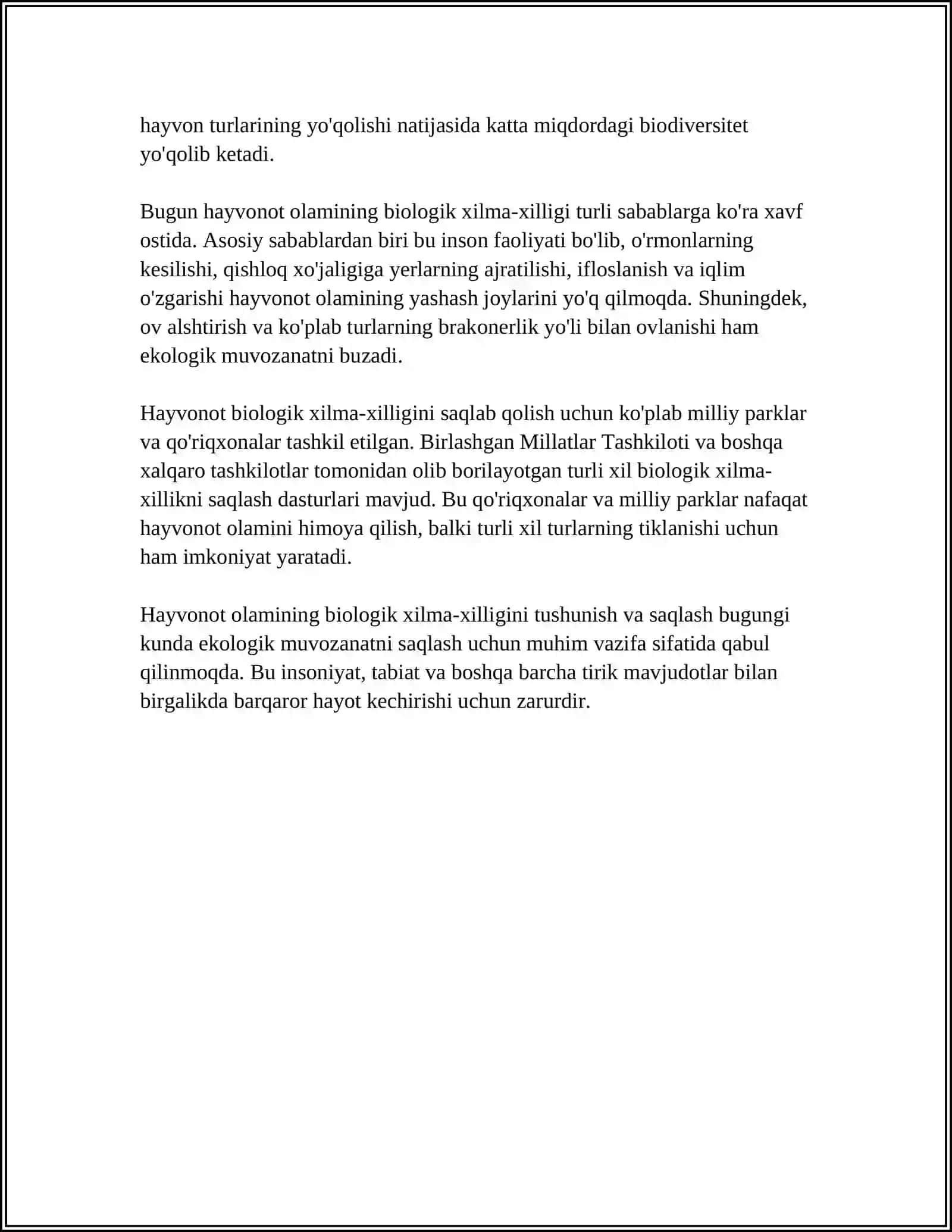 HAYVONOT OLAMINING YASHASH TARZI, KOʼPAYISHI VA TARQALISHI VA TURLARI 4