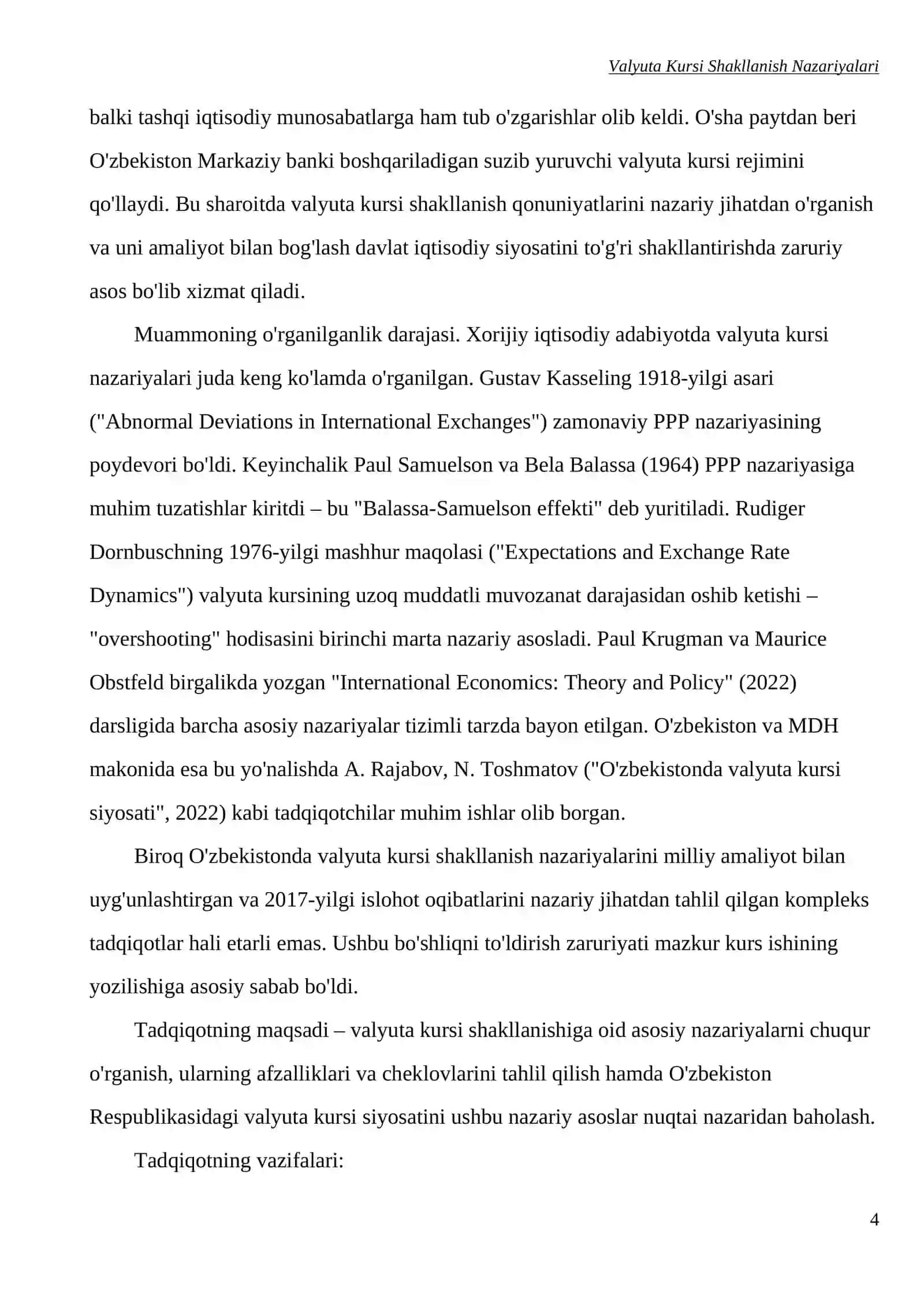 Valyuta Kursi Shakllanish Nazariyalari 4
